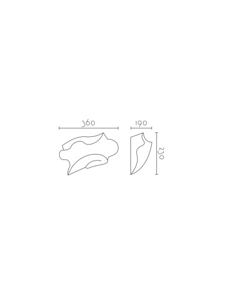 Aplique de pared modelo HALLEY - 1xE27 en color Blanco para 1xE27 (no incluida)