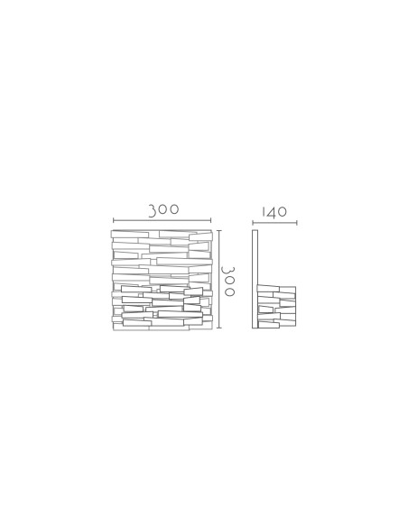 Aplique de pared modelo ANETO - 1xR7s 118mm en color Blanco para 1xR7s 118mm (no incluida)