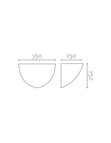 Aplique de pared modelo ESFERA CORNER 350 - 1xR7s 118mm en color Blanco para 1xR7s 118mm (no incluida)