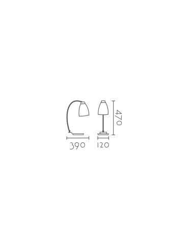 Lámpara de mesa modelo MT2225 para 1xE27 (no incluida)