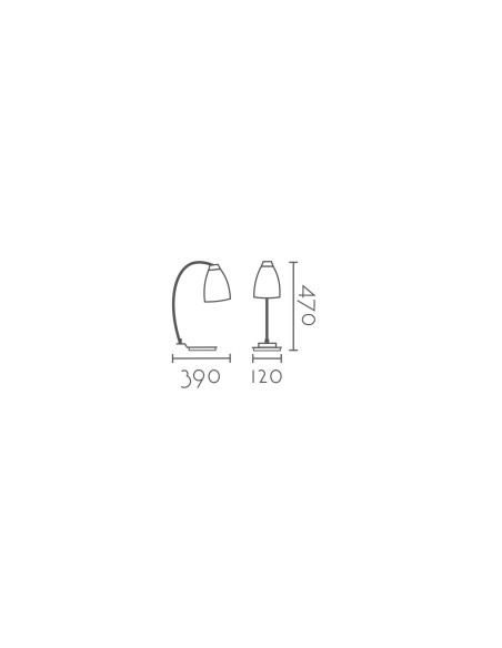 Lámpara de mesa modelo MT2225 para 1xE27 (no incluida)