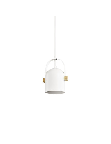 Lámpara colgante modelo MD2344-WH en color Blanco para 1xE27 (no incluida)