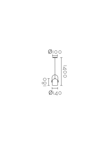 Lámpara colgante modelo MD2344-WH en color Blanco para 1xE27 (no incluida)