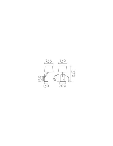 Aplique de pared modelo MB2245-DER en color Blanco para 1xE27 (no incluida)