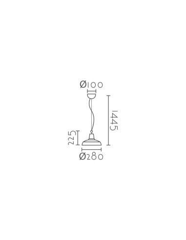 Lámpara colgante modelo MD6168A-280 para 1xE27 (no incluida)