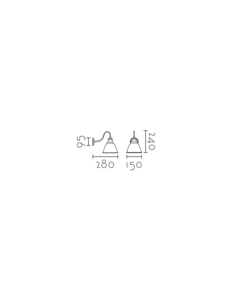Aplique de pared modelo MB6180 para 1xE27 (no incluida)