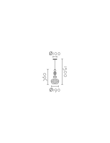 Lámpara colgante modelo MD4293B para 1xE27 (no incluida)