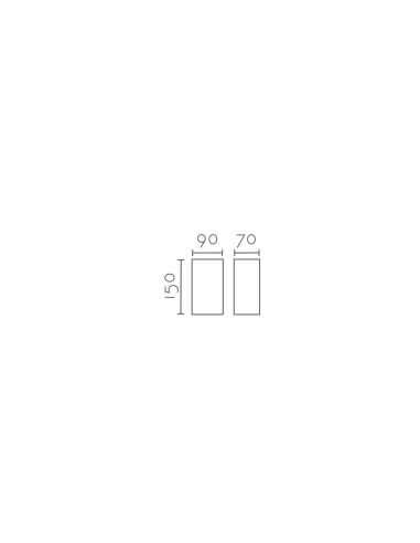 Aplique de pared modelo 103603 ATON para 2xGU10 (no incluida)