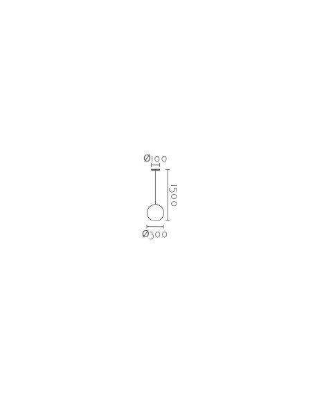 Lámpara colgante modelo JUP PG300 OPAL en color Blanco Opal