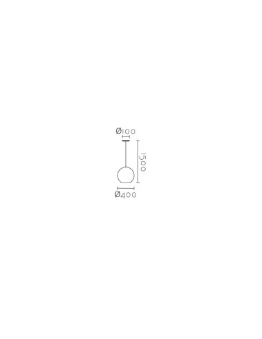 Lámpara colgante modelo JUP PG400 OPAL en color Blanco Opal