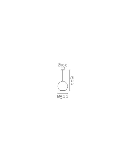 Lámpara colgante modelo JUP PG500 OPAL en color Blanco Opal