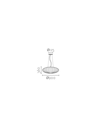 Lámpara colgante modelo P10905-90 OVAL en color Blanco para 3xE27 (no incluida)