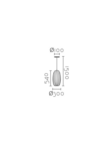 Lámpara colgante modelo P10907-30 ORUGA en color Blanco para 1xE27 (no incluida)