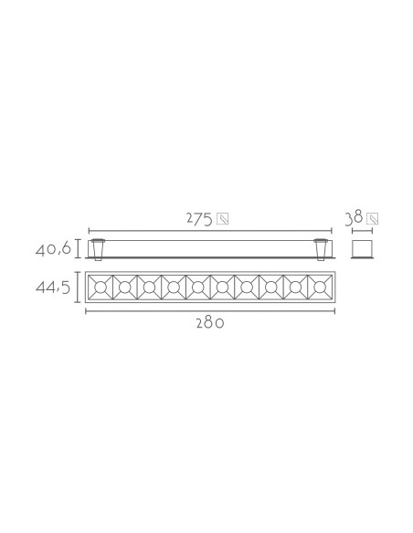 Aplique de pared modelo CUBIC10 - TRIAC REGULABLE en color Blanco