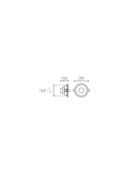 Empotrable modelo DLA15 20.2W en color Blanco