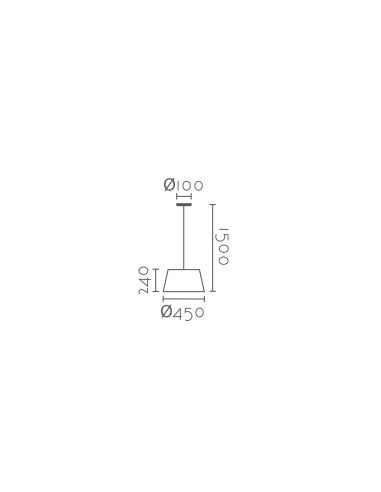 Lámpara colgante modelo MD6302-45 para 1xE27 (no incluida)
