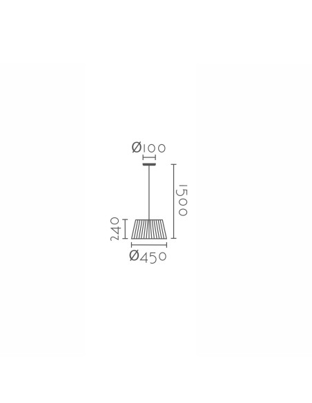 Lámpara colgante modelo MD6300-45 para 1xE27 (no incluida)
