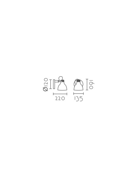 Aplique de pared modelo MB6129-WHG en color Blanco, Dorado para 1xE27 (no incluida)