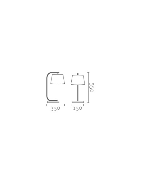 Lámpara de mesa modelo MT2260-WH en color Blanco para 1xE27 (no incluida)