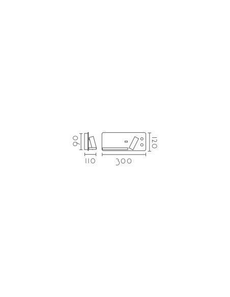 Aplique de pared modelo MB2510-IZQ en color Blanco