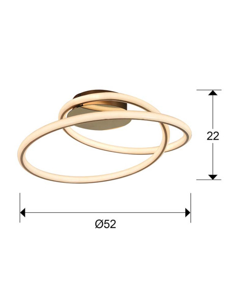 PLAFÓN TUBE ORO