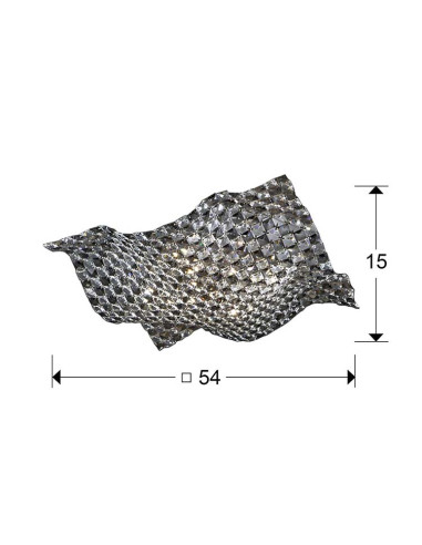 PLAFÓN 5 LUCES SATEN GDE