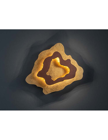 APLIQUE HALO OXIDO Y PAN DE ORO