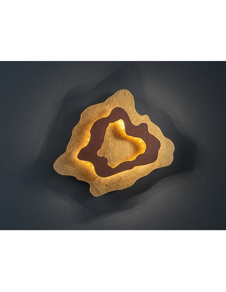 APLIQUE HALO OXIDO Y PAN DE ORO