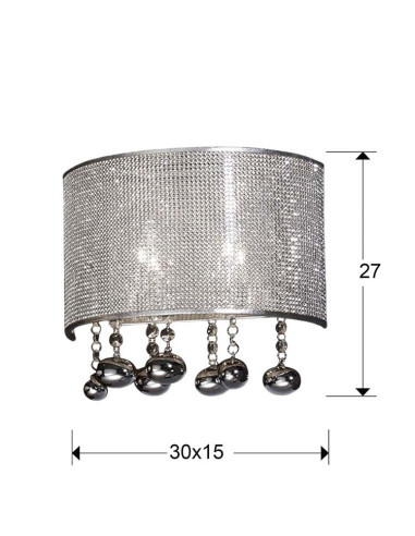 APLIQUE ANDROMEDA 2 LUCES
