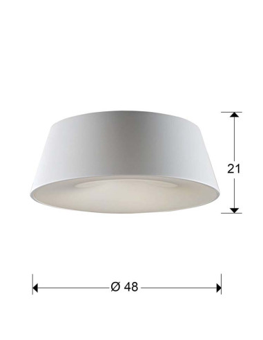 PLAFÓN 4 LUCES ZONE BLANCO