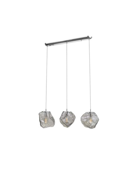 LÁMPARA 3 LUCES PETRA CROMO E27