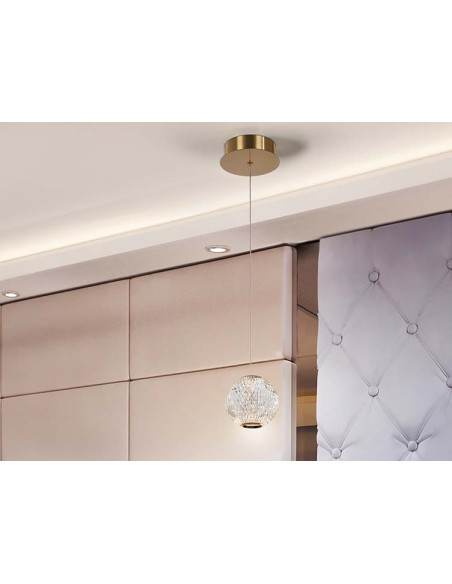 LÁMPARA 1 LUZ LED AUSTRAL ORO Ø12