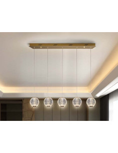 LÁMPARA 5 LUCES LED AUSTRAL ORO