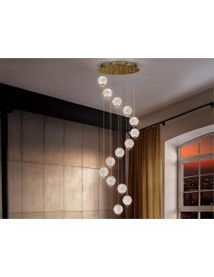 LÁMPARA 14 LUCES LED AUSTRAL ORO Ø50