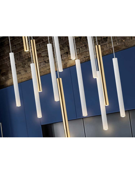 GRAN LÁMPARA VARAS 14 LUCES DIMABLE
