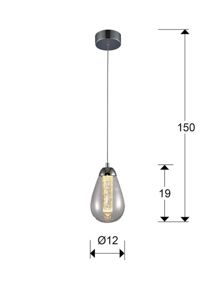 LÁMPARA TACCIA 1 LUZ LED Ø12