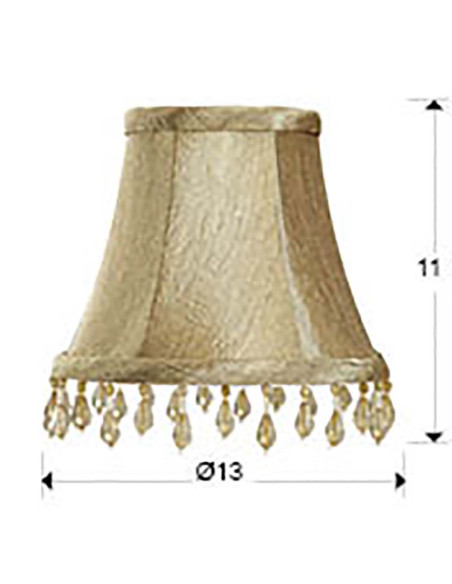 PANTALLA BEIGE Ø14 CON FLECOS