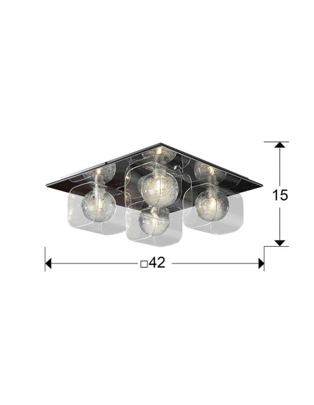PLAFÓN 4 LUCES ECLIPSE