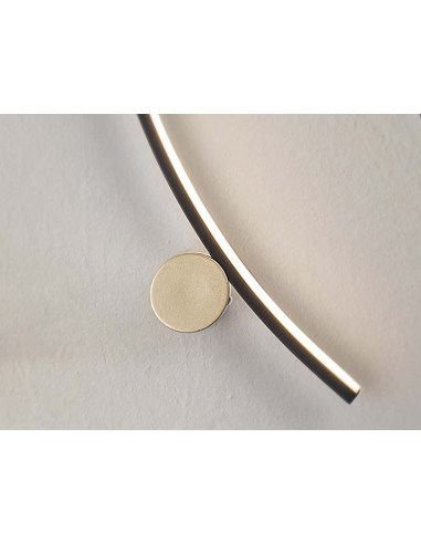 SMILE APLIQUE 1 LUZ NEGRO ORO