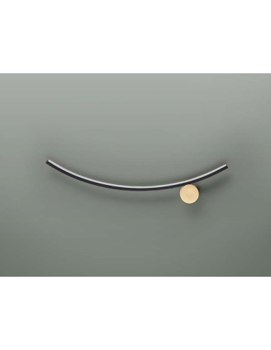 SMILE APLIQUE 1 LUZ NEGRO ORO