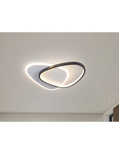 ROMO PLAFÓN APLIQUE BLANCO NEGRO