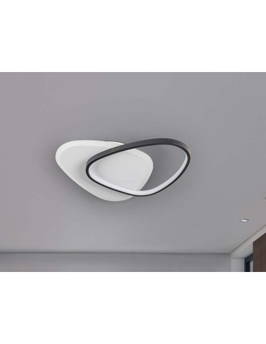 ROMO PLAFÓN APLIQUE BLANCO NEGRO