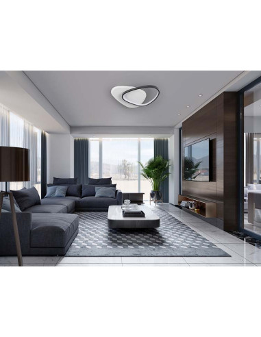 ROMO PLAFÓN APLIQUE BLANCO NEGRO