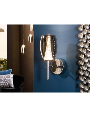 NUEVA NEBULA APLIQUE 1 LUZ CROMO