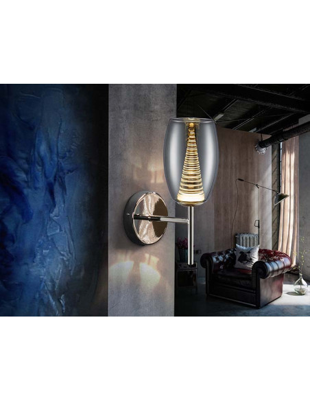 NUEVA NEBULA APLIQUE 1 LUZ CROMO