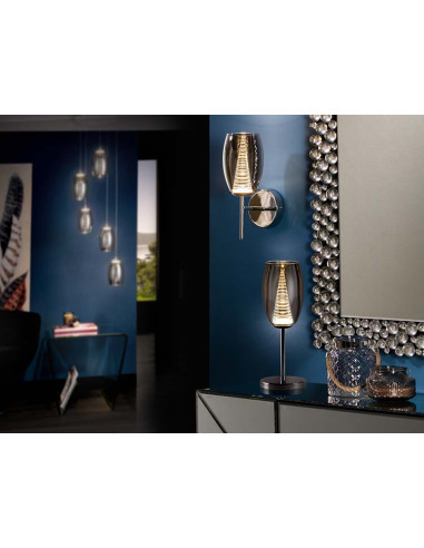 NUEVA NEBULA APLIQUE 1 LUZ CROMO