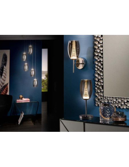 NUEVA NEBULA APLIQUE 1 LUZ CROMO