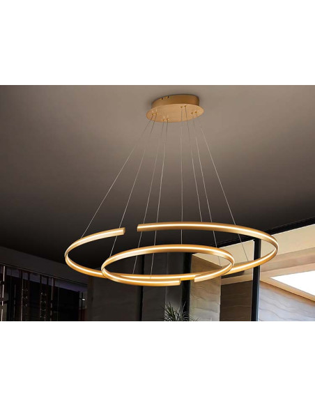 LÁMPARA GRANDE ELIPSE ORO DIMABLE