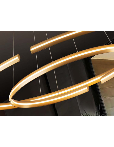 LÁMPARA GRANDE ELIPSE ORO DIMABLE