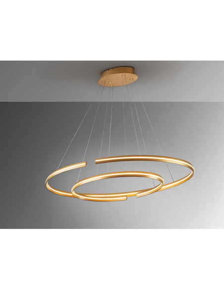 LÁMPARA GRANDE ELIPSE ORO DIMABLE